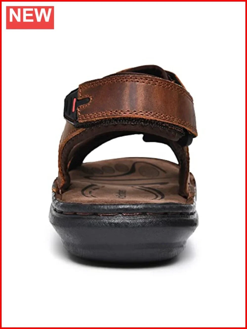 Men's Premium Leather Sandals - Classic Roman Style Open Toe Sandals -